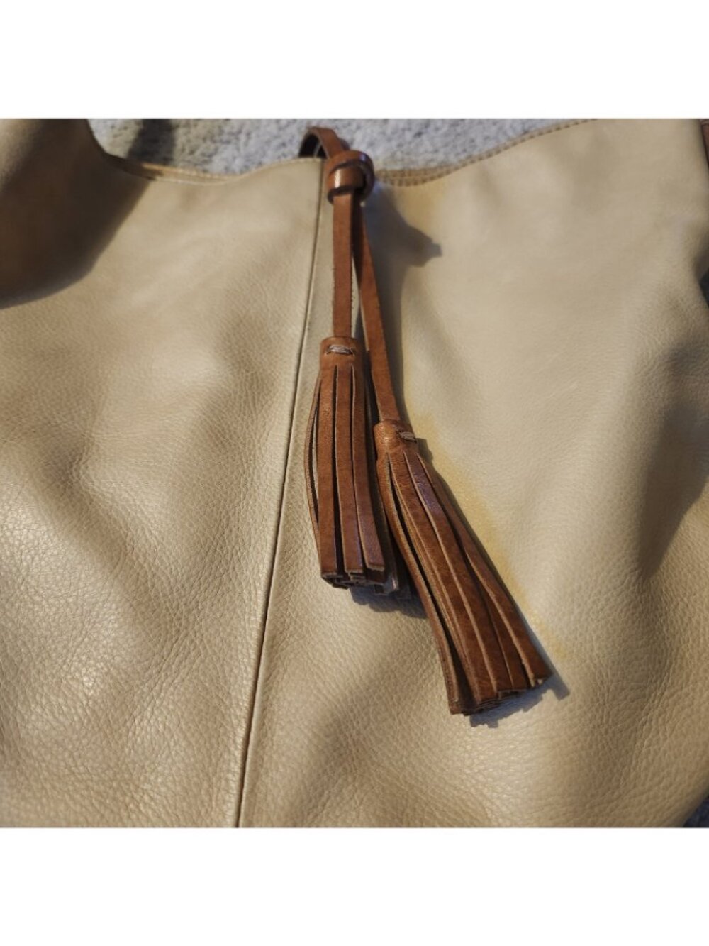 J. Jill Leather Crossbody Hobo Bucket Bag Boho Hippie Purse - Picture 3 of 15